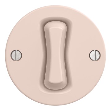 Kliklap - Interruttore a croce retrò senza cornice n. 7 rosa antico