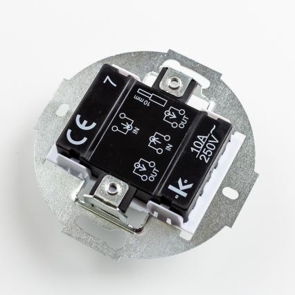 Kliklap - Interruttore a croce stile retrò senza placca n. 7 in ceramica bianca