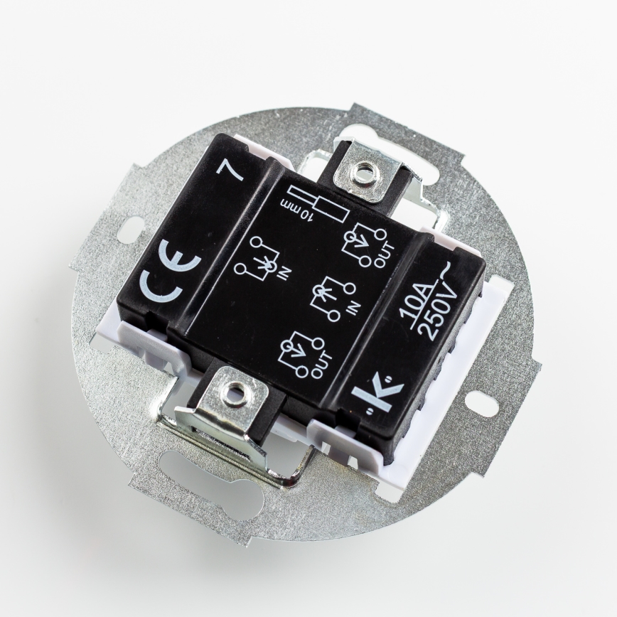 Kliklap - Interruttore a croce vintage senza cornice no 7 nero