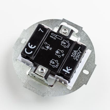 Kliklap - Interruttore a croce vintage senza cornice no 7 senza cornice marrone