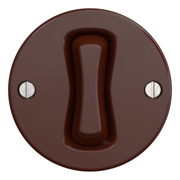 Kliklap - Interruttore a pulsante vintage senza cornice marrone