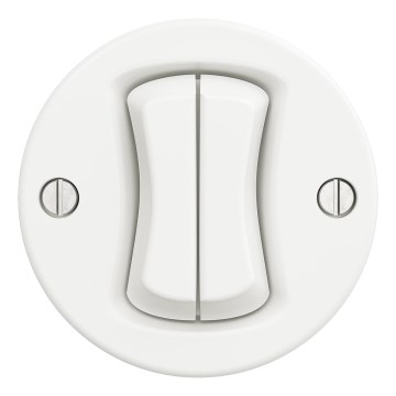 Kliklap - Interruttore della serie Retrò senza cornice n. 5 bianco neve