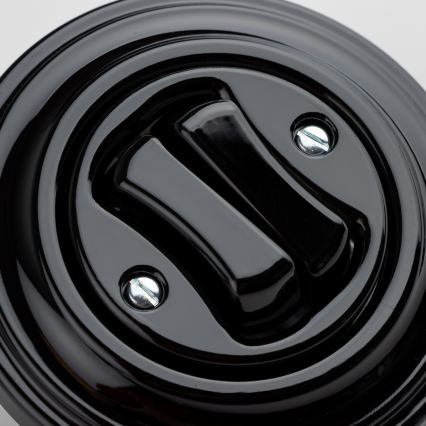 Kliklap - Interruttore doppio in stile retrò con cornice nera