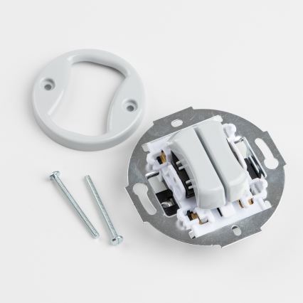 Kliklap - Interruttore modulare retrò con cornice n. 5, grigio