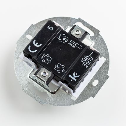 Kliklap - Interruttore modulare retrò con cornice n. 5, grigio