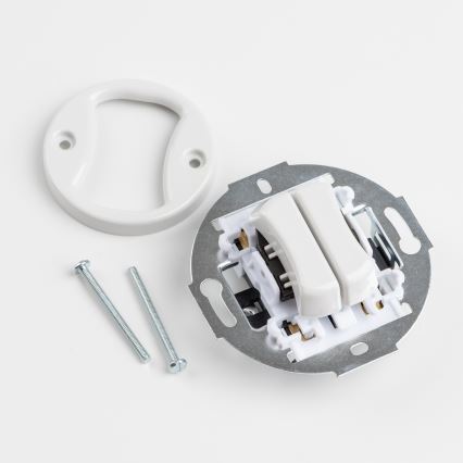 Kliklap - Interruttore multiplo in stile retrò senza placca n. 5, bianco in ceramica