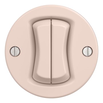 Kliklap - Interruttore multiplo retrò senza cornice n. 5 rosa antico