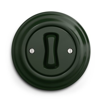 Kliklap - Interruttore retrò per scale con cornice n. 6, verde