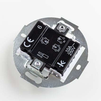 Kliklap - Interruttore retrò per scale senza cornice n. 6 in ceramica bianca