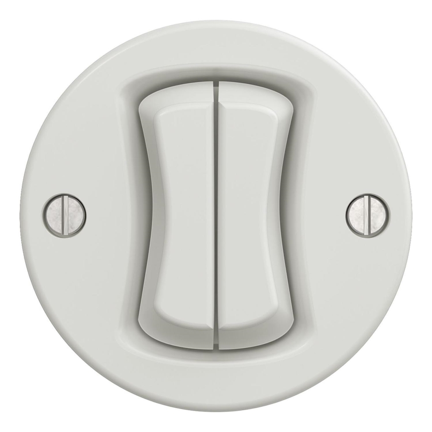 Kliklap - Interruttore seriale vintage n.5 bianco