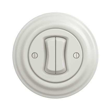 Kliklap - Interruttore seriale vintage n.5 bianco