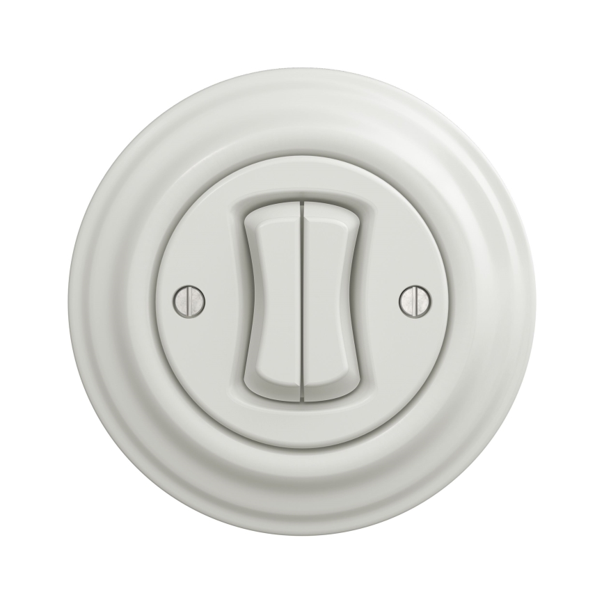 Kliklap - Interruttore seriale vintage n.5 bianco