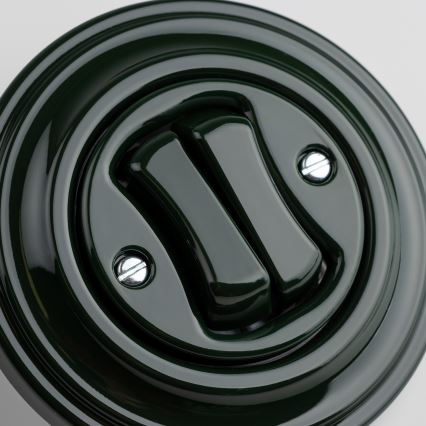 Kliklap - Interruttore serie retrò con cornice n. 5, verde