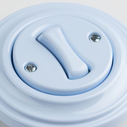 Kliklap - Interruttore unipolare retrò con cornice n. 1, blu