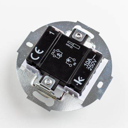 Kliklap - Interruttore unipolare retrò n. 1 e presa 230 V con cornice antracite