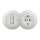 Kliklap - Interruttore unipolare retrò n. 1 e presa SCHUKO 230 V con cornice in ceramica bianca