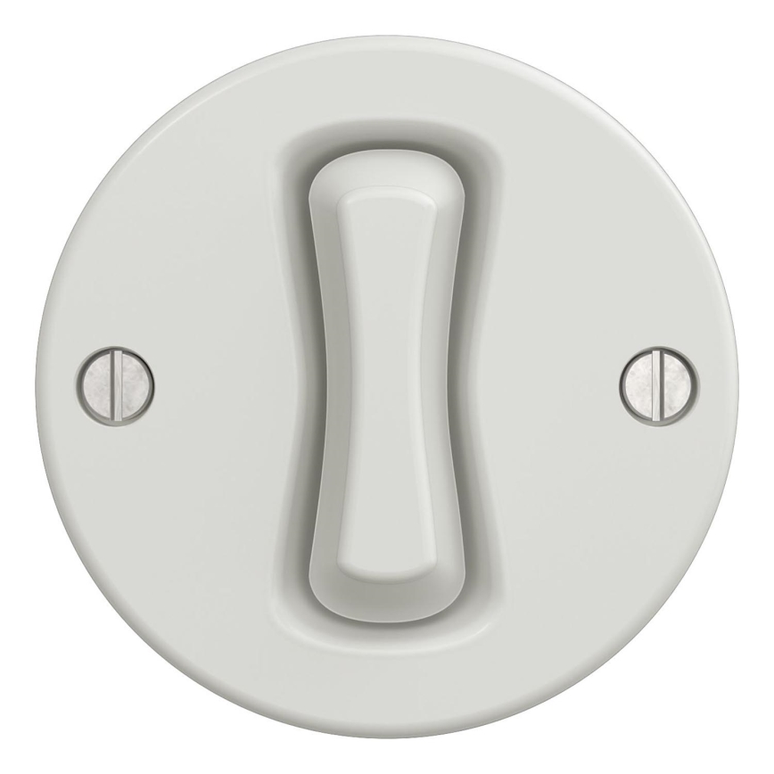 Kliklap - Interruttore unipolare vintage no 1 bianco