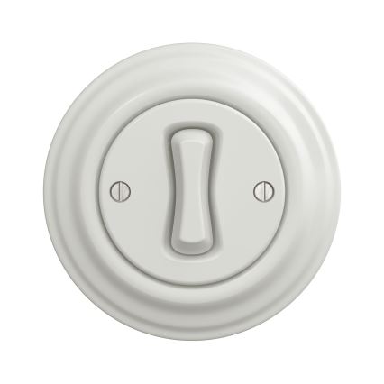 Kliklap - Interruttore unipolare vintage no 1 bianco