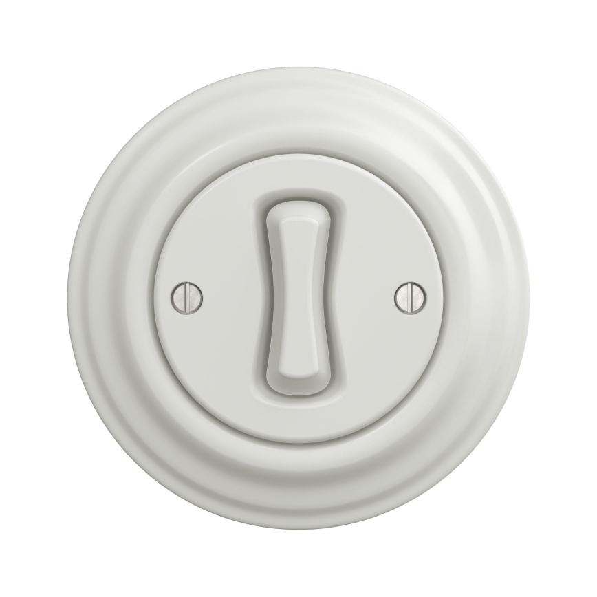 Kliklap - Interruttore unipolare vintage no 1 bianco