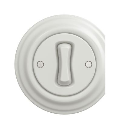 Kliklap - Interruttore unipolare vintage no 1 bianco