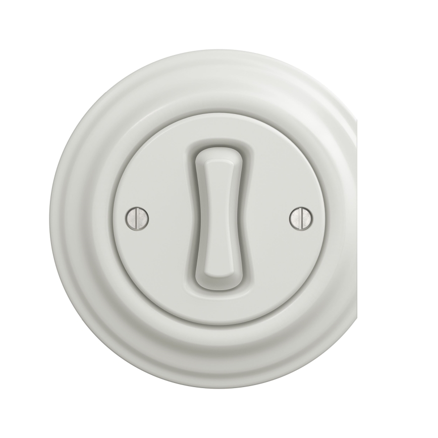 Kliklap - Interruttore unipolare vintage no 1 bianco
