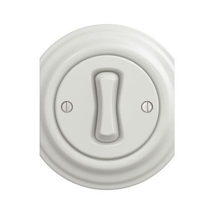 Kliklap - Interruttore unipolare vintage no 1 bianco