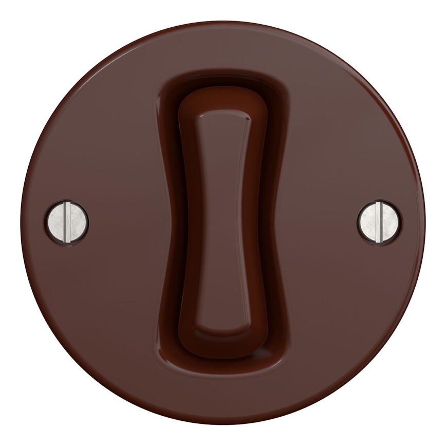 Kliklap - Interruttore unipolare vintage no 1 marrone