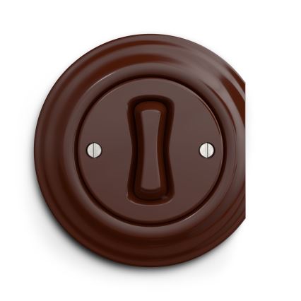 Kliklap - Interruttore unipolare vintage no 1 marrone