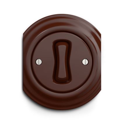 Kliklap - Interruttore unipolare vintage no 1 marrone