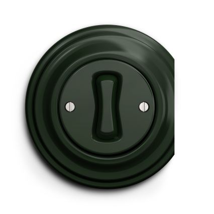 Kliklap - Interruttore unipolare vintage no 1 verde