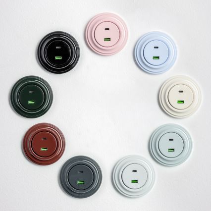 Kliklap - Interruttore vintage per scale senza cornice no 6 verde