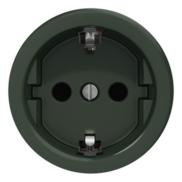 Kliklap - Presa a muro retrò SCHUKO 230V/16A senza cornice, verde