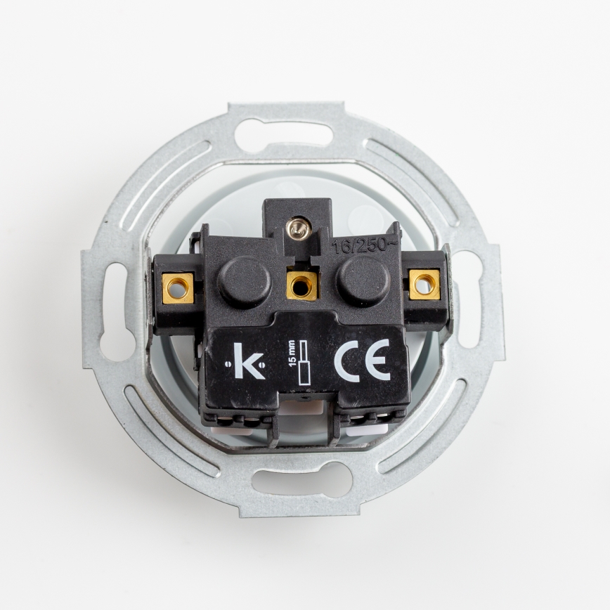 Kliklap - Presa da parete in stile retrò con cornice 230V grigia