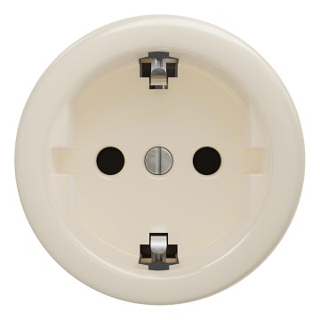 Kliklap - Presa da parete in stile retrò senza cornice SCHUKO 230V/16A beige