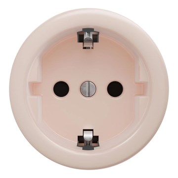 Kliklap - Presa da parete in stile retrò senza cornice SCHUKO 230V/16A rosa antico