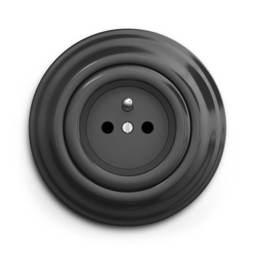 Kliklap - Presa da parete retrò con cornice, 230V, antracite