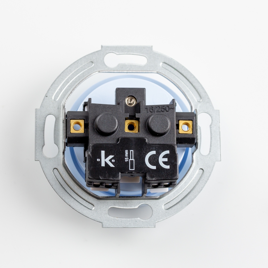 Kliklap - Presa da parete retrò con cornice 230V, blu