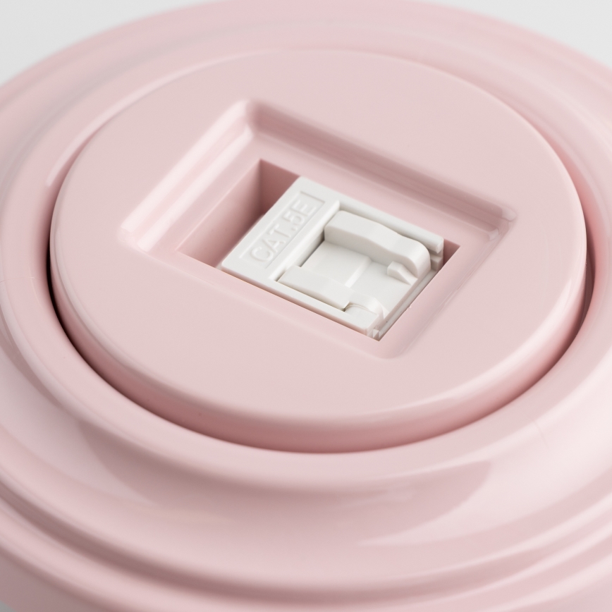 Kliklap - Presa dati retrò con cornice, rosa antico