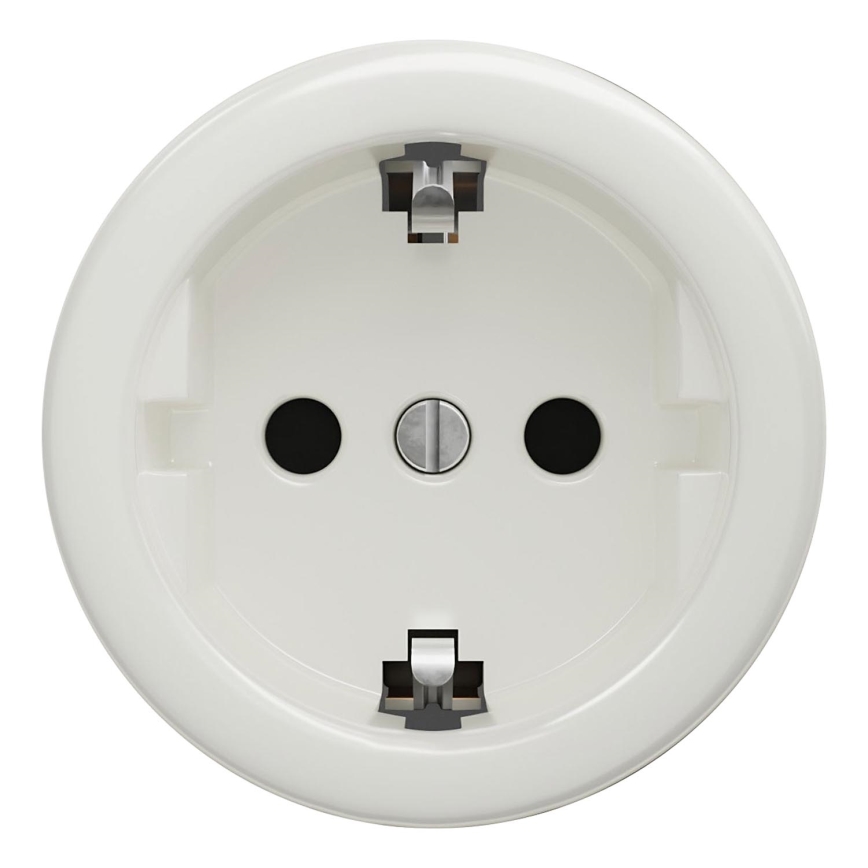 Kliklap - Presa di corrente vintage SCHUKO 230V/16A bianco
