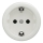 Kliklap - Presa di corrente vintage SCHUKO 230V/16A bianco