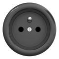 Kliklap - Presa domestica in stile retrò senza cornice, 230 V, antracite