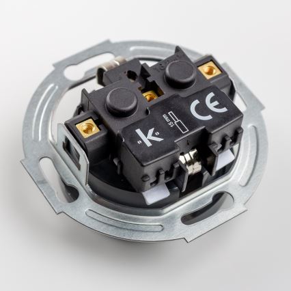 Kliklap - Presa domestica retrò con cornice SCHUKO 230V/16A antracite