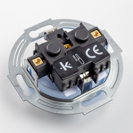 Kliklap - Presa domestica retrò con cornice SCHUKO 230V/16A blu