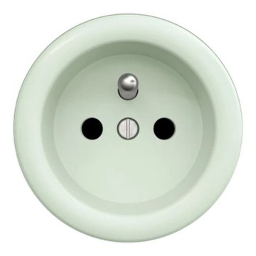 Kliklap - Presa domestica retrò senza placca 230V verde menta