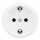 Kliklap - Presa domestica retrò senza placca SCHUKO 230V/16A, bianco neve
