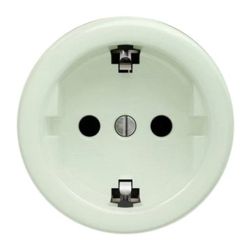 Kliklap - Presa domestica retrò senza placca SCHUKO 230V/16A verde menta