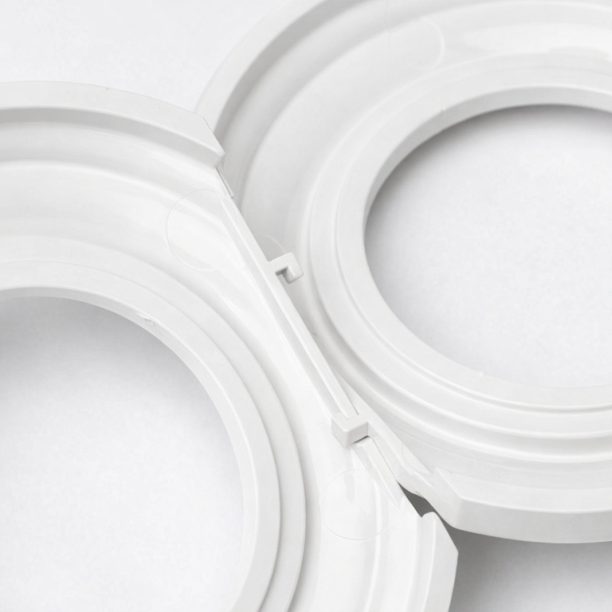 Kliklap - Presa doppia da parete in stile retrò con cornice 230V, bianco neve