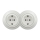 Kliklap - Presa doppia domestica in stile retrò con cornice SCHUKO 230V/16A, bianca in ceramica