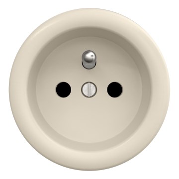 Kliklap - Presa elettrica domestica in stile retrò senza cornice 230V beige