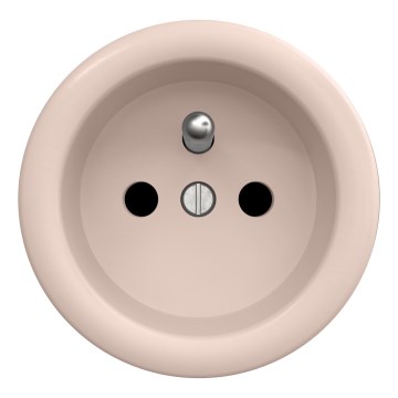 Kliklap - Presa elettrica domestica retrò senza cornice 230V rosa antico